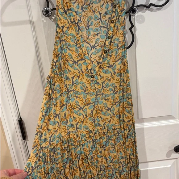 Spell& The Gypsy Floral Maxi Dress with Orange and Blue Pattern - Picture 4 of 6